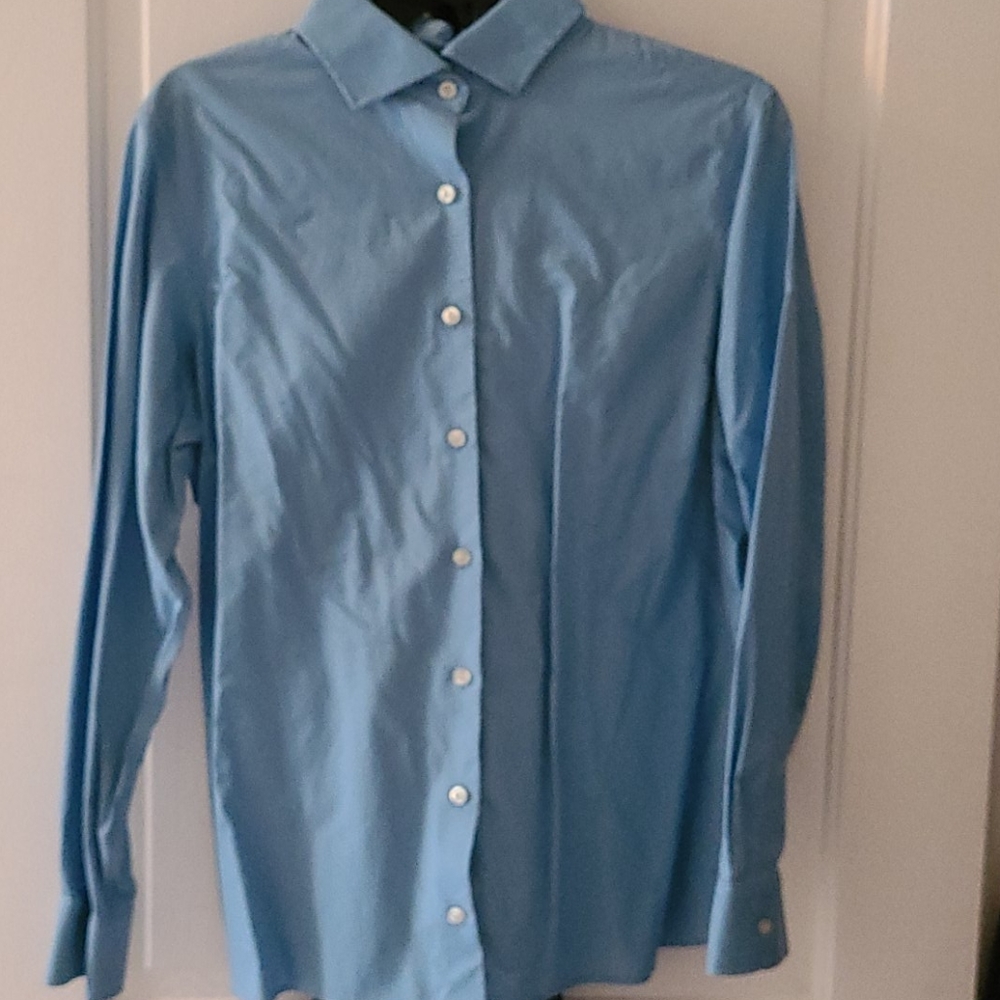 Lands End Long Sleeve Button Up Collared Shirt
